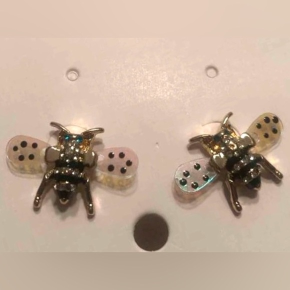 Holographic Winged Bee~ Polka Dot 3D Mobile Bumblebee Honeybee Funky Quirky Stud - Picture 16 of 16